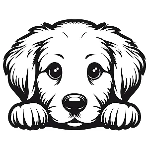 Наклейка на стіну GRAZDesign Собака самоклеюча 64 x 50 см Чорний synthetic.ua - Фото 1