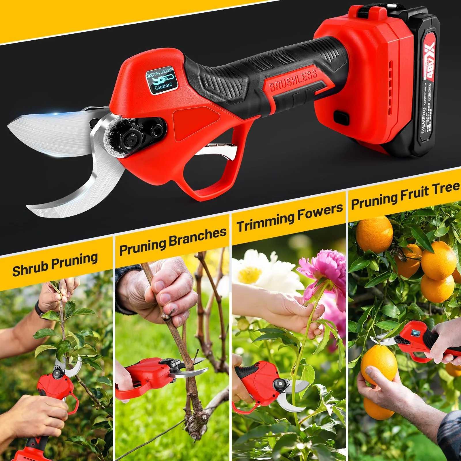 Акумуляторні садові ножиці для обрізки 40 мм, фото №6