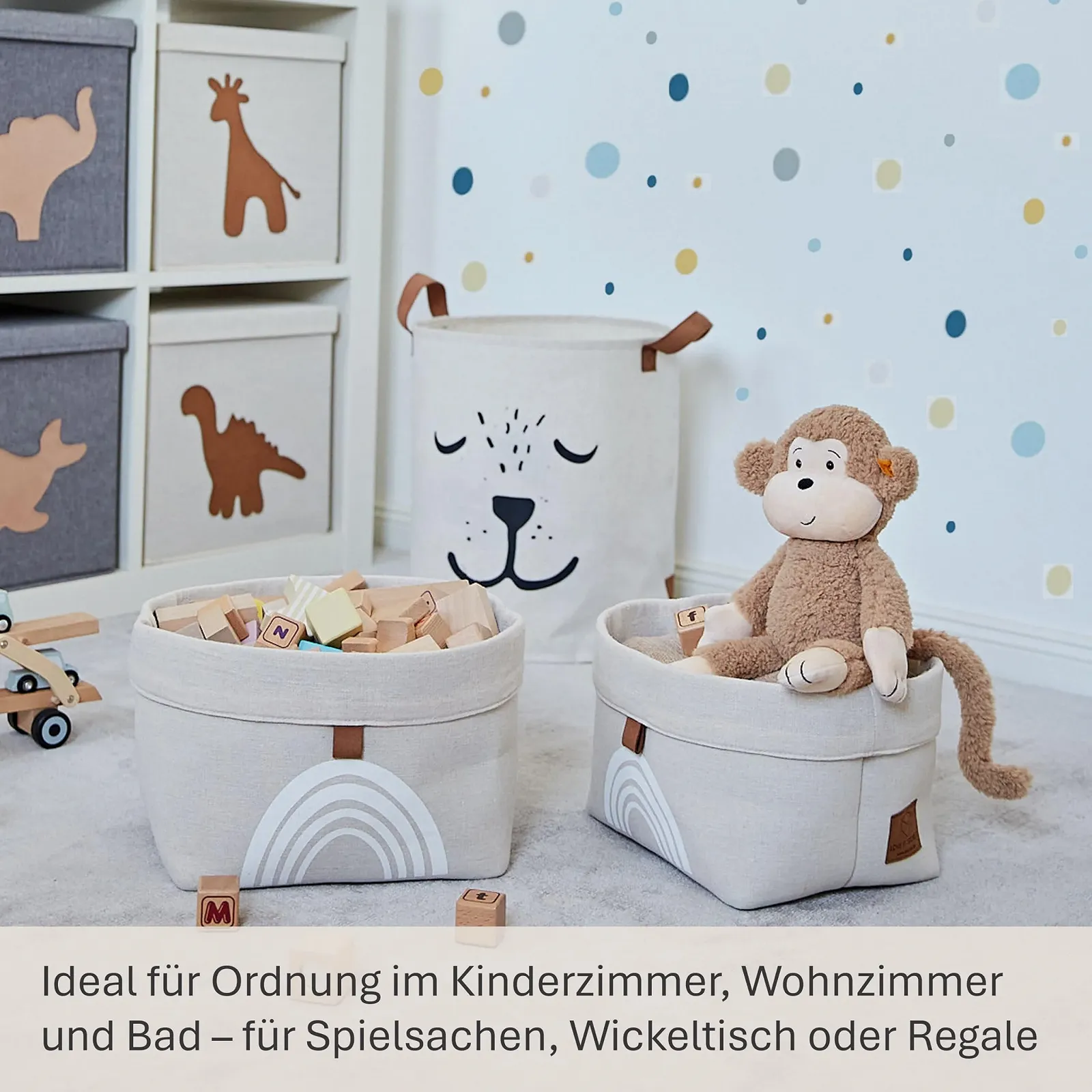 Органайзер LOVE IT STORE IT Premium Набор корзин для хранения Бежевый для детской комнаты и ванной комнаты, фото №5
