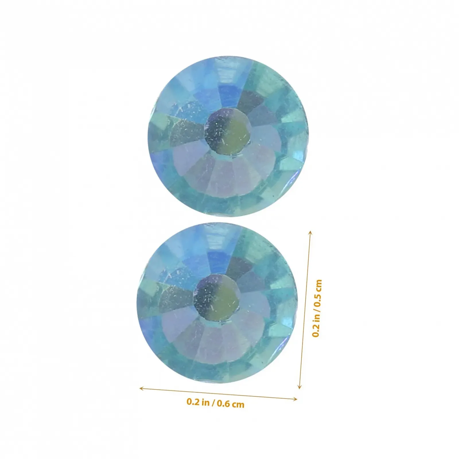 Стрази Плоскі Healvian, 1440 шт, Скло, Сині, фото №7