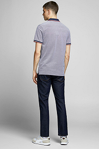 Рубашка-поло Jack&Jones JPRBLUWIN Серии REG W. WHISPER 12169064 цвета Индиго Серая M synthetic.ua - Фото 1