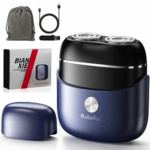 Міні-електробритва Robofun Портативна IPX6 Водонепроникна Синя - Фото 1