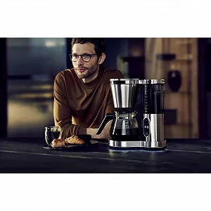 Фильтровальная кофеварка WMF Lumero со стеклянным кувшином, фильтр-кофе, на 10 чашек, функция таймера, плита для подогрева, со съемным резервуаром для воды, автоматическое выключение, 1000 Вт synthetic.ua - Фото 1