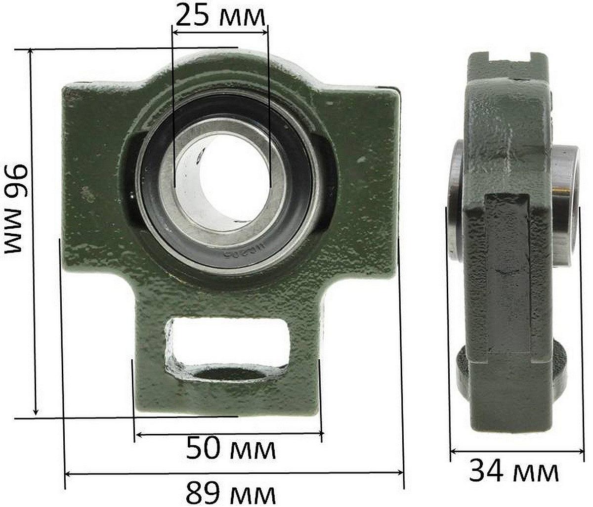 Подшипник UCT205 D-25mm 76*61mm UC205 Корпус T205 арт.под819, фото №6