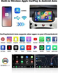 Штатна автомагнітола Hikity для FIAT 500 2007-2015 / 9" / Сенсорна / 2/64Гб / Android 13 / Apple CarPlay / Android Auto / Bluetooth / WI-FI / GPS / USB / 2DIN synthetic.ua - Фото 1