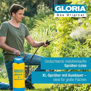 Опрыскиватель пневматический Gloria Prima 8 8 л латунная форсунка synthetic.ua - Фото 1