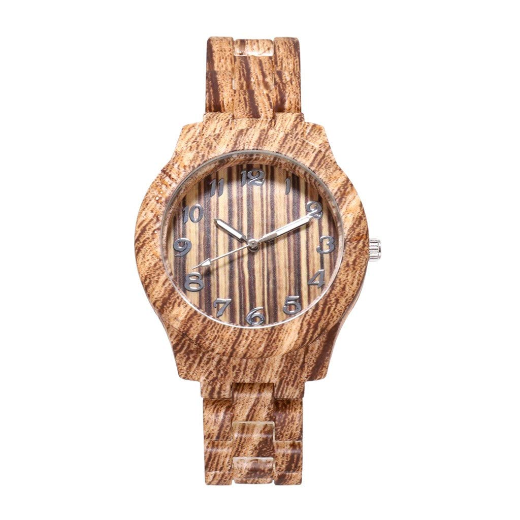 Часы Generisch Analogue Quartz Женские High-End Cornwood Fashion Digital Wood Grain Silver, фото №1