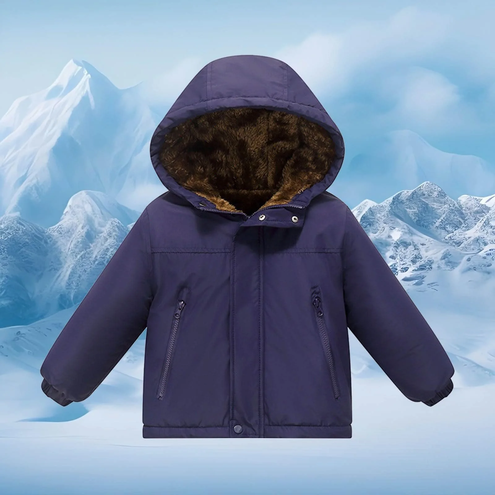 Зимняя куртка для девочек и мальчиков, утепленная, теплая, зимняя длинная куртка с капюшоном и карманами, ветрозащитное зимнее пальто, софтшелл куртка с капюшоном, легкая дышащая пуховая куртка для улицы, фото №3