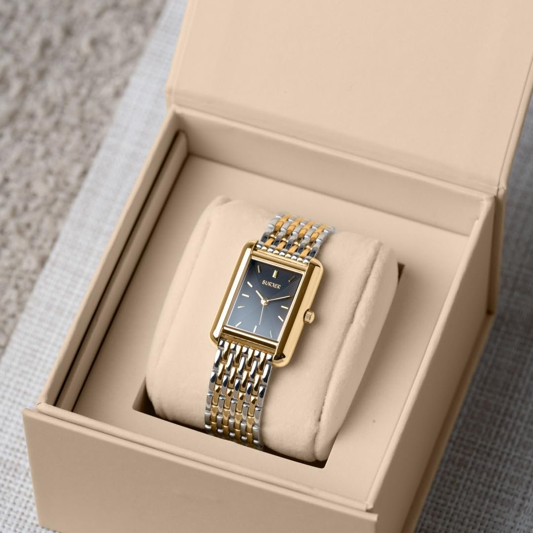 Женские Часы BURKER Olivia Квадратные Женские Часы Браслет из звеньев Нержавеющая Сталь Аналоговые Кварцевые 3 ATM Водонепроницаемые - 29 мм - Черный Золотой Серебряный, фото №4 Женские Часы BURKER Olivia Квадратные Женские Часы Браслет из звеньев Нержавеющая Сталь Аналоговые Кварцевые 3 ATM Водонепроницаемые - 29 мм - Черный Золотой Серебряный, фото №4