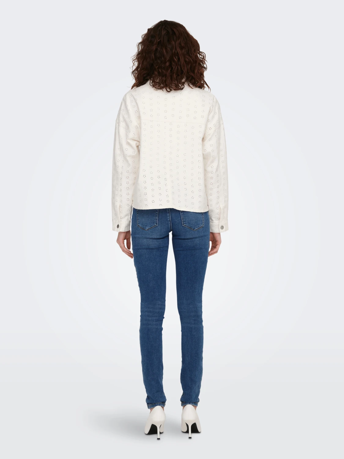 Рубашка ONLY ONLUMA-TERESE L/S EMB PNT 15291494 Белый S, фото №2