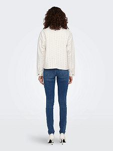 Рубашка ONLY ONLUMA-TERESE L/S EMB PNT 15291494 Белый S synthetic.ua - Фото 1
