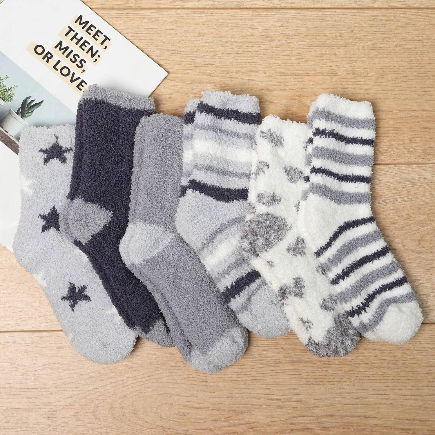 Пушистые носки для женщин, толстые мягкие носки для сна, теплые зимние пушистые носки, фото №3