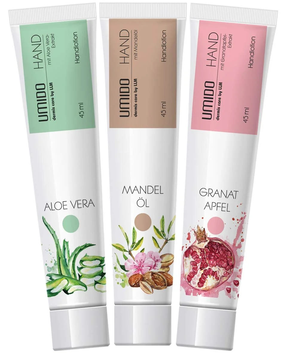 Набор лосьонов для рук UMIDO 3 шт 45 мл 1 x Алое Вера 1 x Миндальное масло 1 x Гранатовый крем для рук, фото №1 Набор лосьонов для рук UMIDO 3 шт 45 мл 1 x Алое Вера 1 x Миндальное масло 1 x Гранатовый крем для рук, фото №1