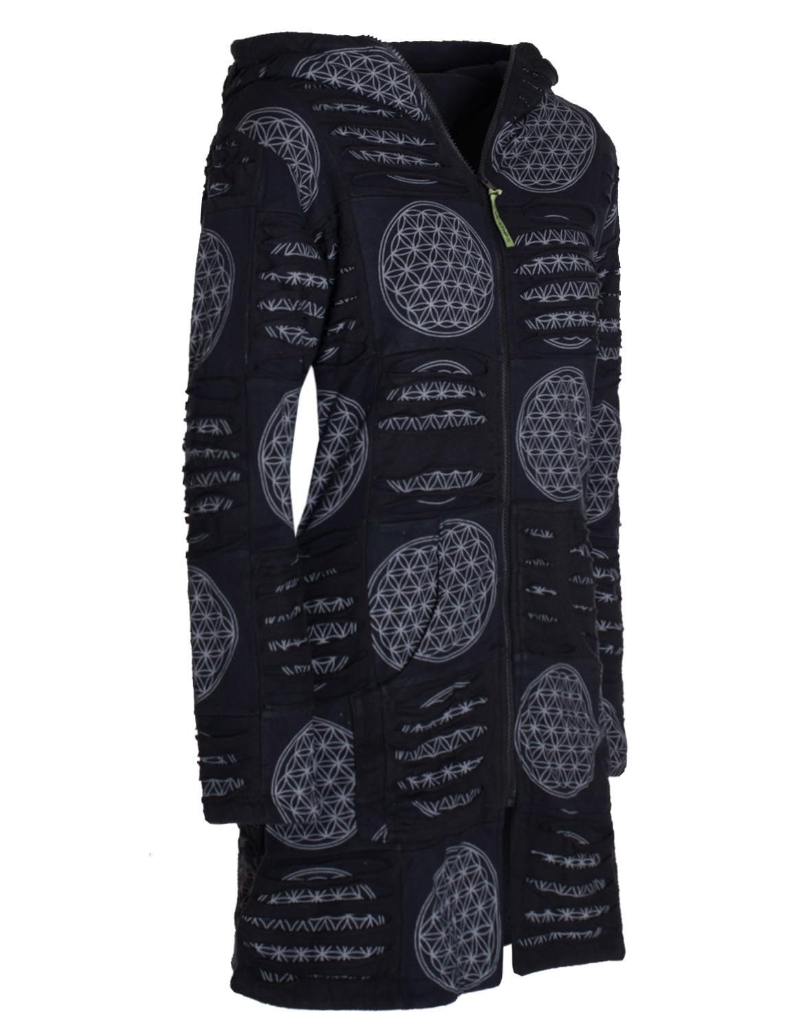 Женская длинная теплая куртка Hippie Coat с заостренным капюшоном Vishes - Alternative Clothing, фото №5