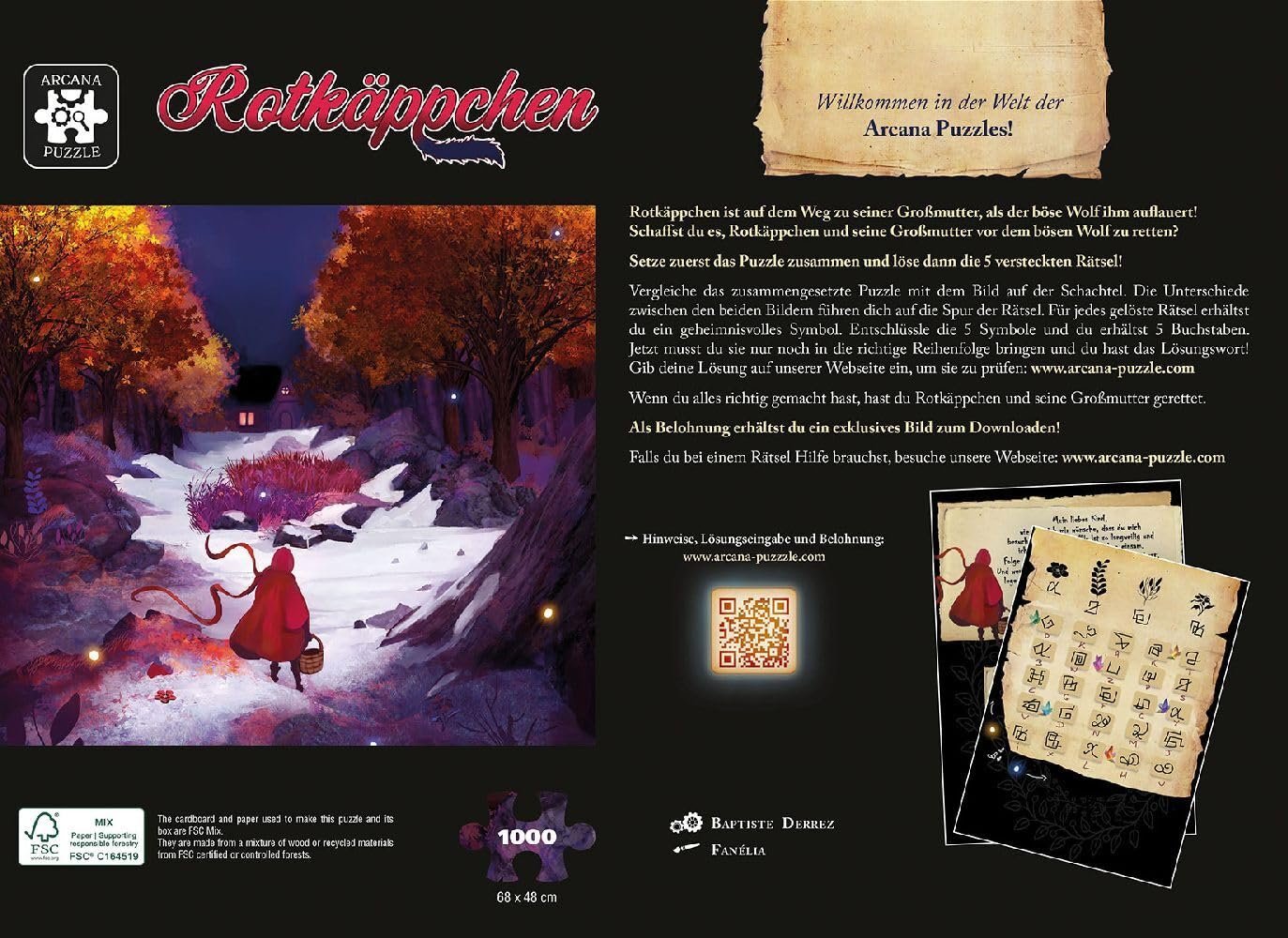 Пазл Gigamic Arcana Little Red Riding Hood Design 1000 Pieces 68 x 48 см 14+ лет Language Neutral German, фото №7