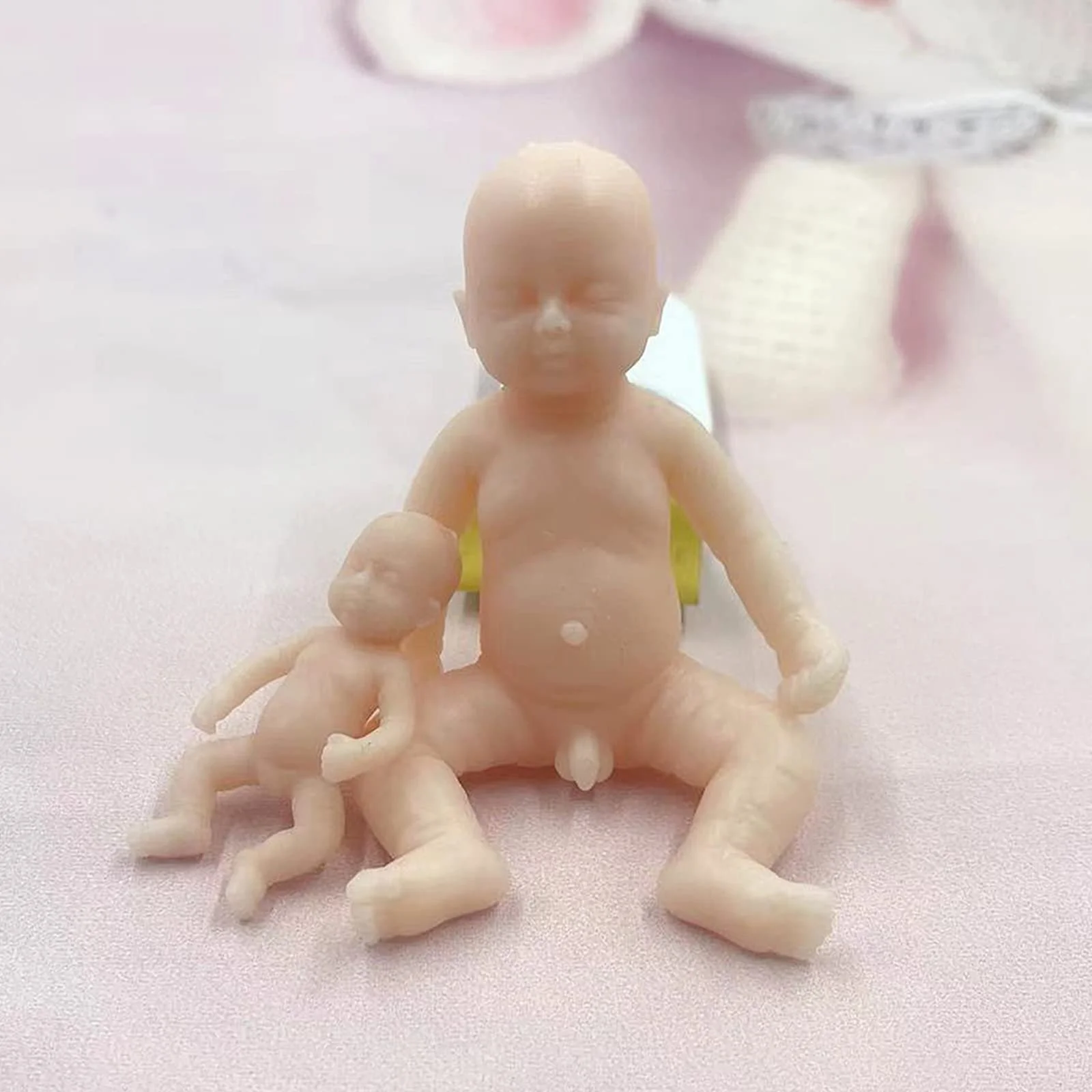 Лялька COSDOLL Reborn Baby Повністю Силіконова Реалістична Дитяча Близнюки 5 см і 10 см, фото №3