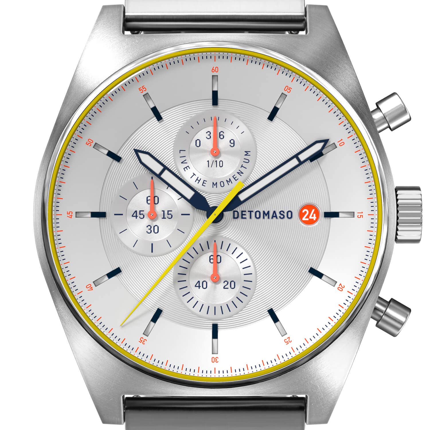 Мужские часы Хронограф DeTomaso D10 Limited Edition Белый, серебристый, браслет, фото №5 Мужские часы Хронограф DeTomaso D10 Limited Edition Белый, серебристый, браслет, фото №5