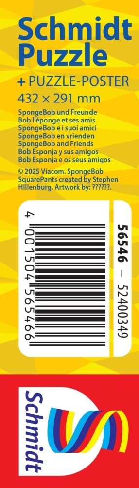 Пазл Schmidt Spiele Spongebob and Friends 56546 150 элементов Травяной картон, фото №2