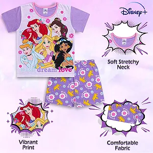 Піжамний набір Disney Princess для дівчат, комплект з шортами synthetic.ua - Фото 1