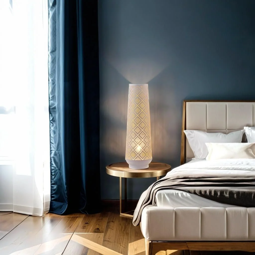 Настільна лампа Marrakech Qantas 47 см металева E27 Біло-золота, фото №5