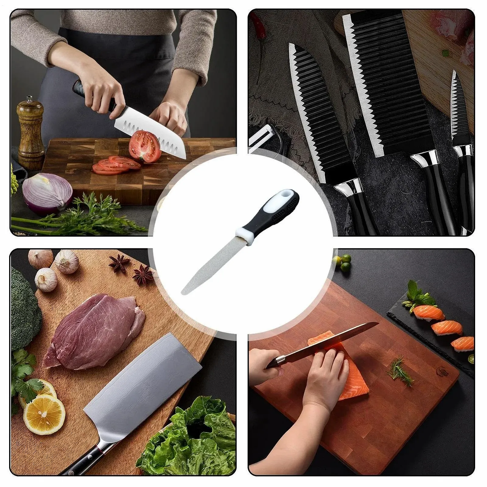 Точильный камень Forgotten Steel Restilacoltelli двухсторонний 140 мм с полировальной пластиной и нескользящим покрытием, фото №6