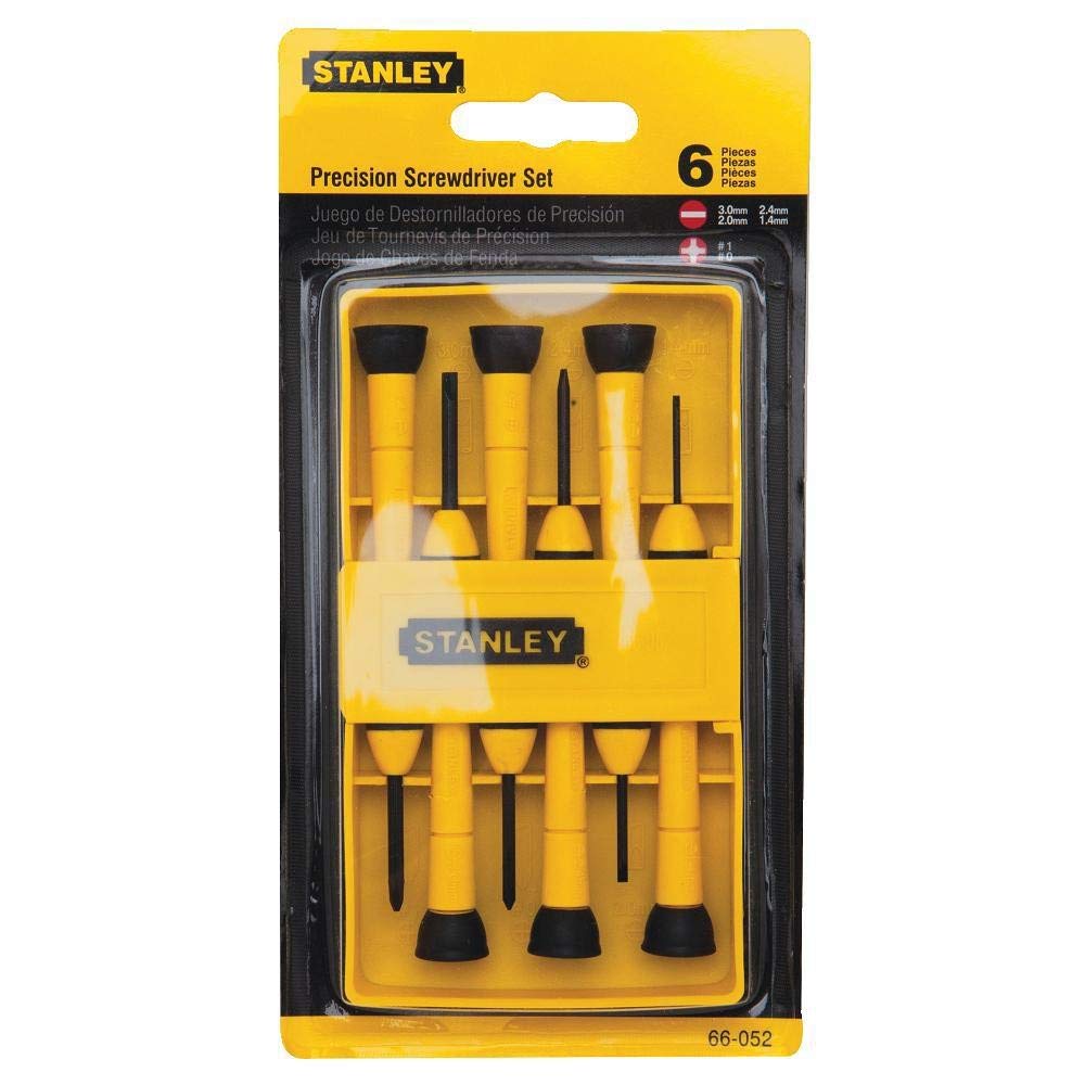 Набор отверток Stanley Tools Precision 6 штук Черный/Желтый, фото №1