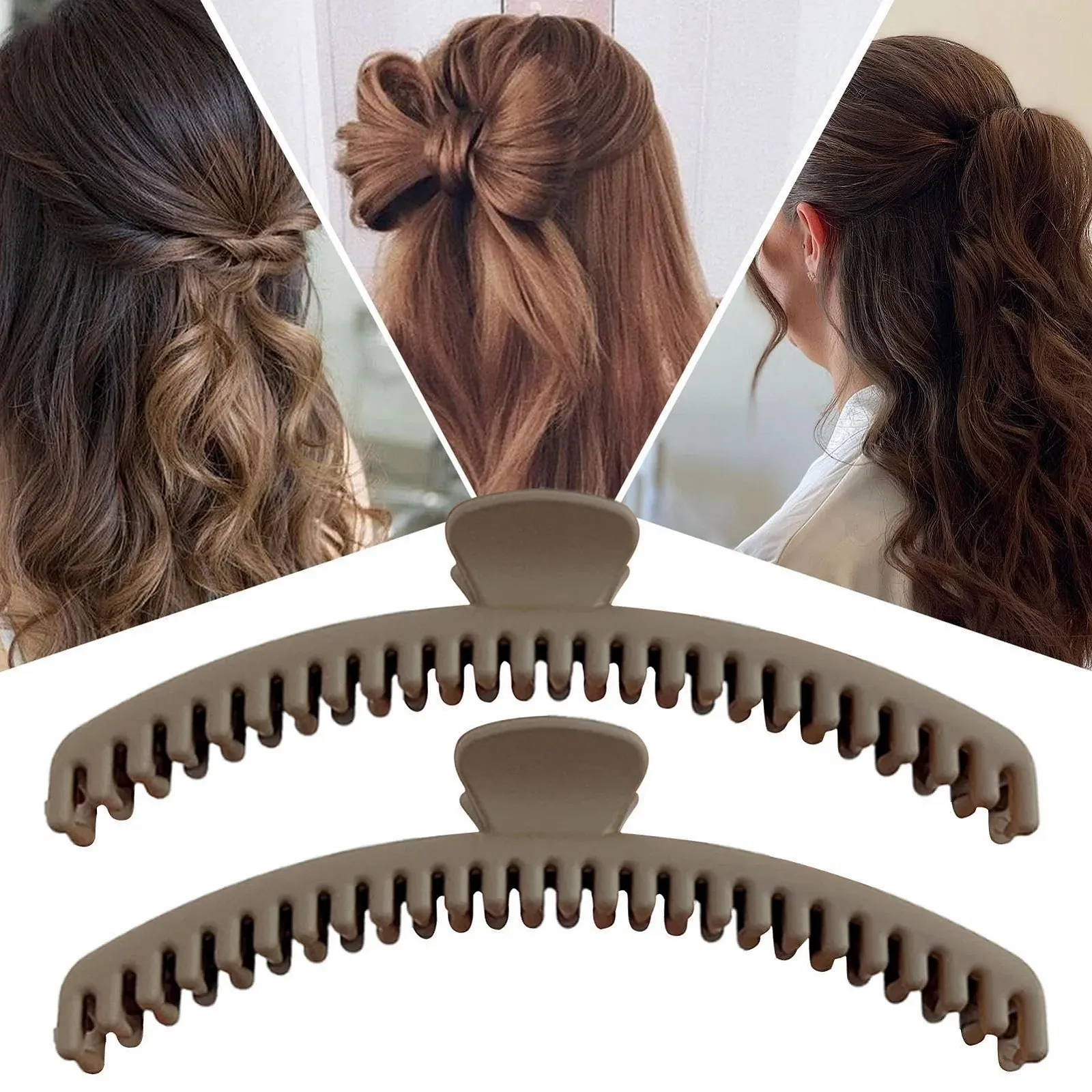 Заколки для волос Bexdug, 2 шт. Матовые заколки для волос, женские аксессуары для укладки, тонкие шпильки для пучка, банановые шпильки для прямых волос, фото №4