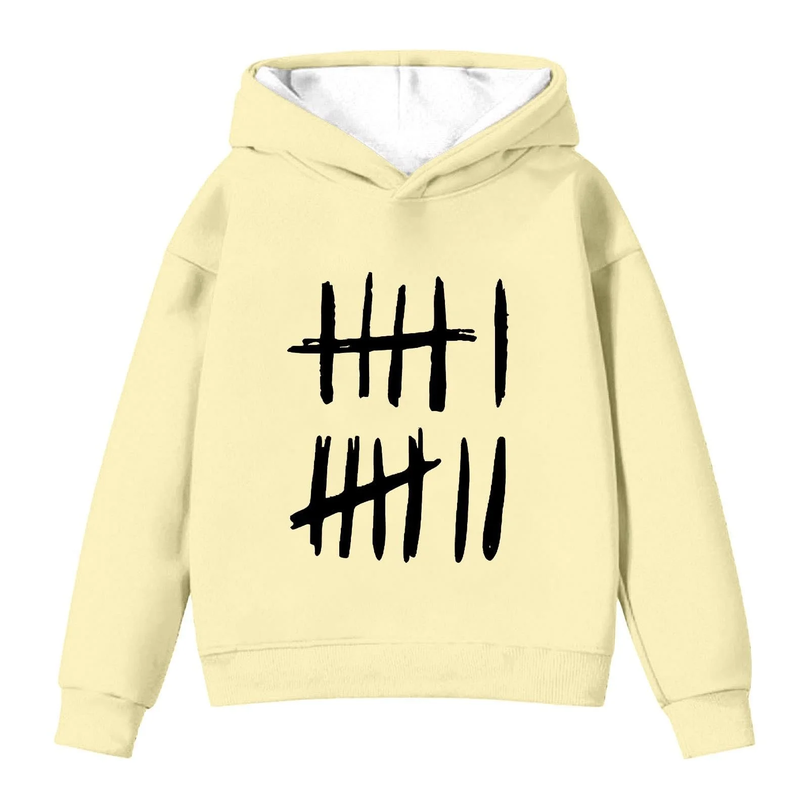 Худи для девочек с графическим принтом, пуловер с длинными рукавами для повседневных занятий на открытом воздухе, размер 140, фото №2