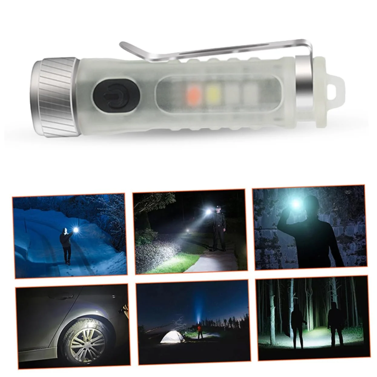 Міні Ліхтарик Брелок BESPORTBLE Акумуляторний Портативний Кільце для Ключів Лампа Висока Яскравість, фото №2