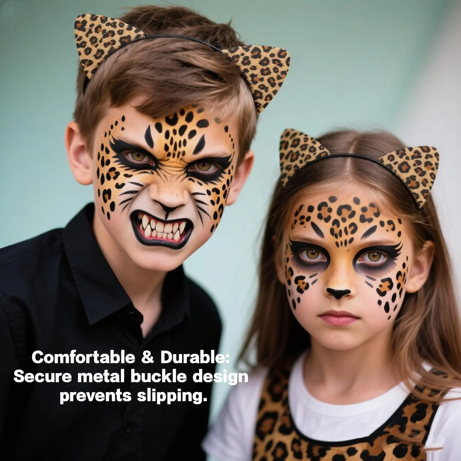 Обруч Леопардовый с мультяшными ушками, фото №6