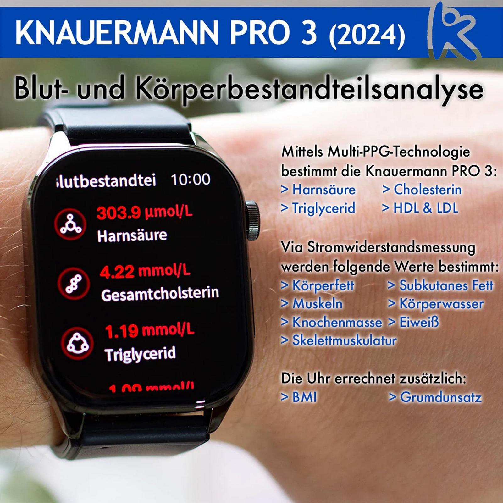 Смарт-часы Knauermann PRO 3 (2024) Черные, Черный силикон, Regular, Modern and functional, фото №14