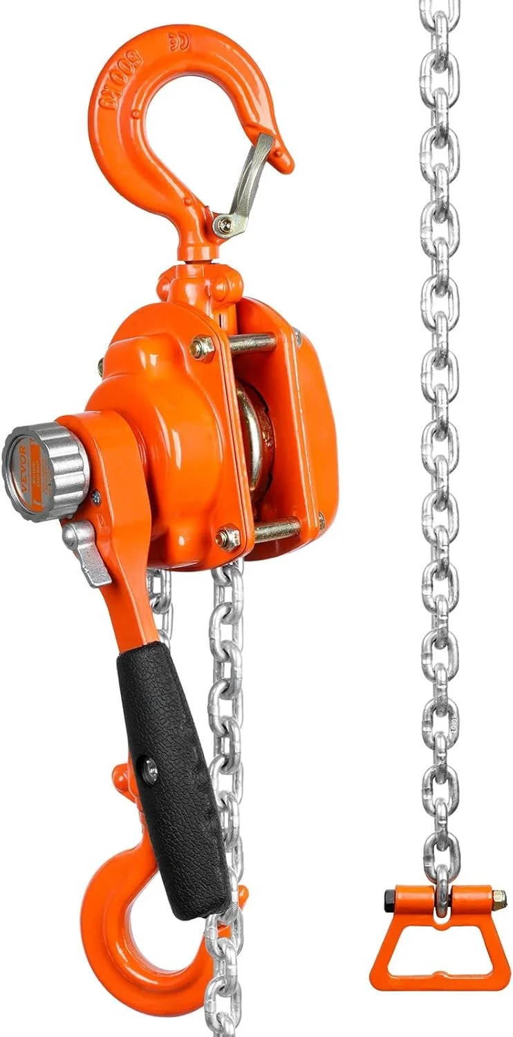 Ручний ланцюговий таль VEVOR HX0.5-3 / 0.5 т / 2.8 м / Помаранчевий, фото №3