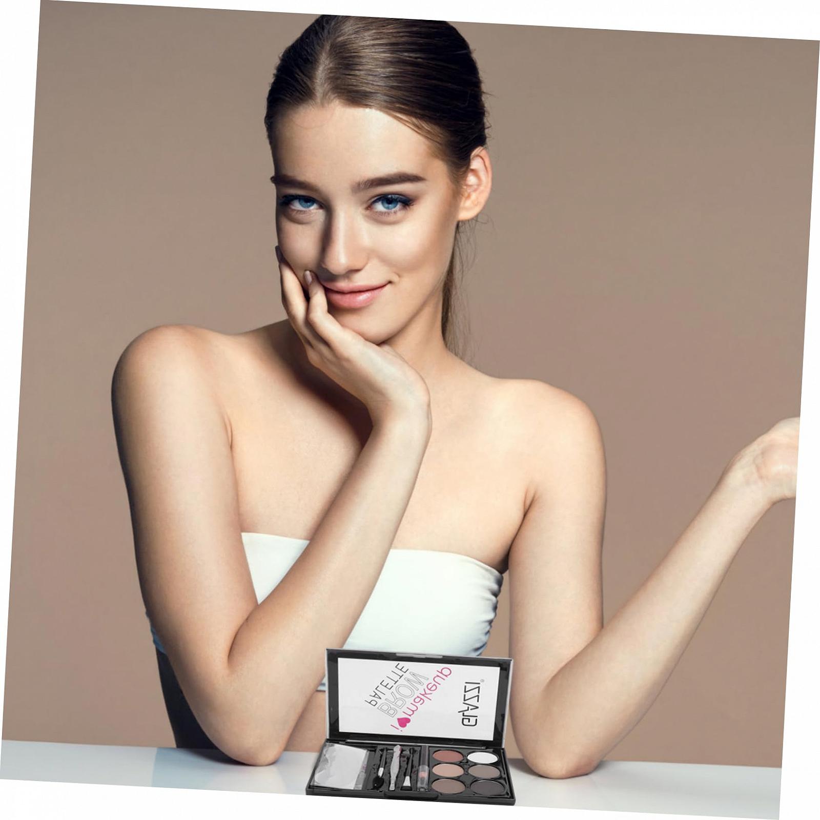 Набір Healvian 3 Sets Косметичний набір з тінями для брів і пензлем ABS, фото №2