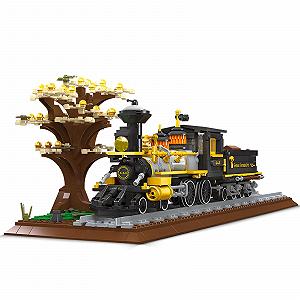 Конструктор Technik City Train, 950 деталей, ретро-паровоз Генуя, скучные блоки, игрушка-паровоз грузовой, модель городского грузового поезда с набором рельс для взрослых - Фото 1