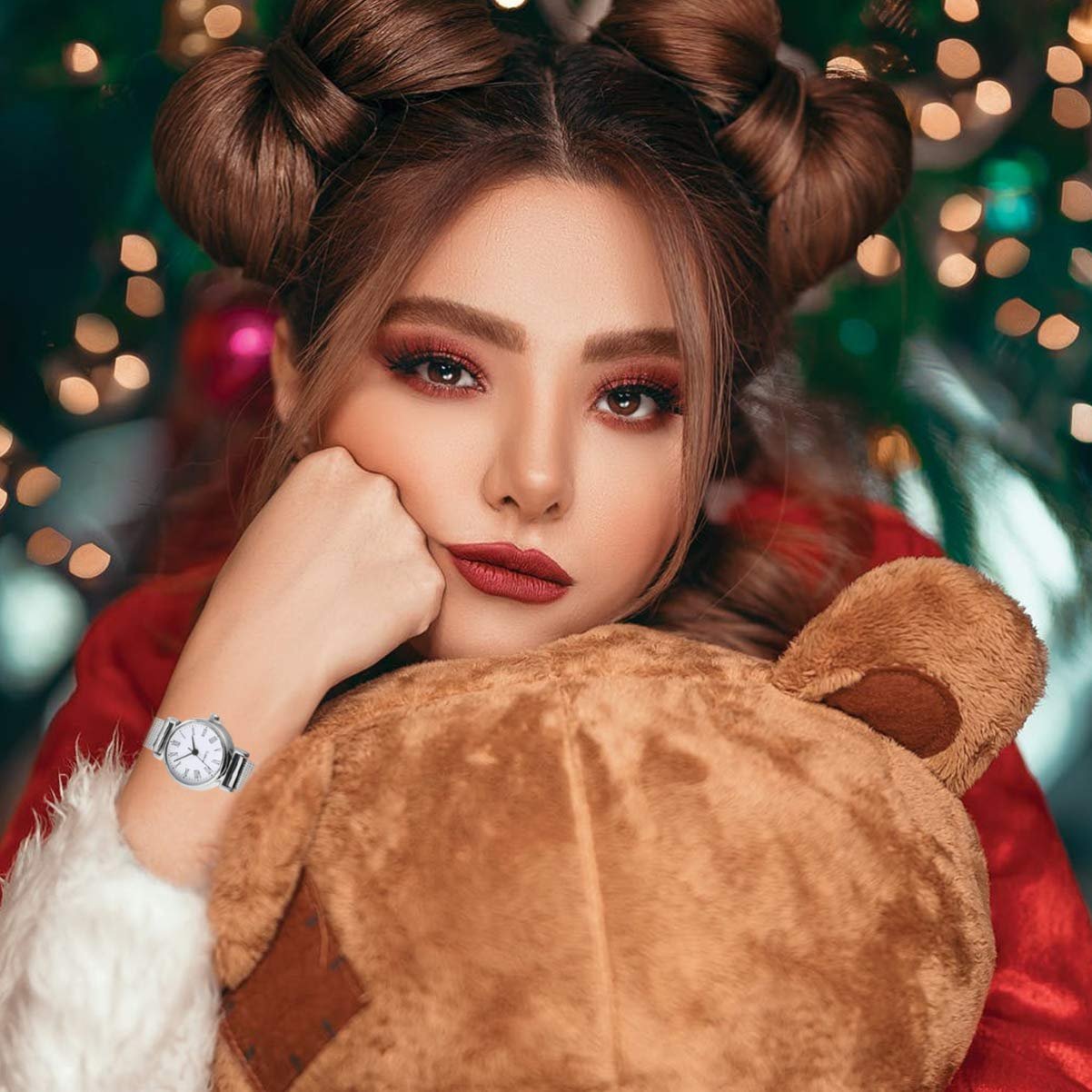 Винтажные Кварцевые Часы LIFKOME для Женщин Ремешок из нержавеющей стали As Shown, фото №2