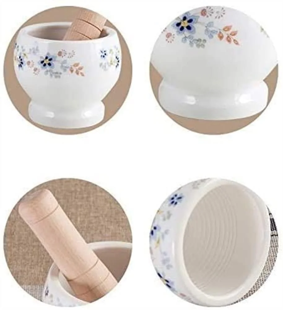 Ступка з товкачем Бiлий, фото №3