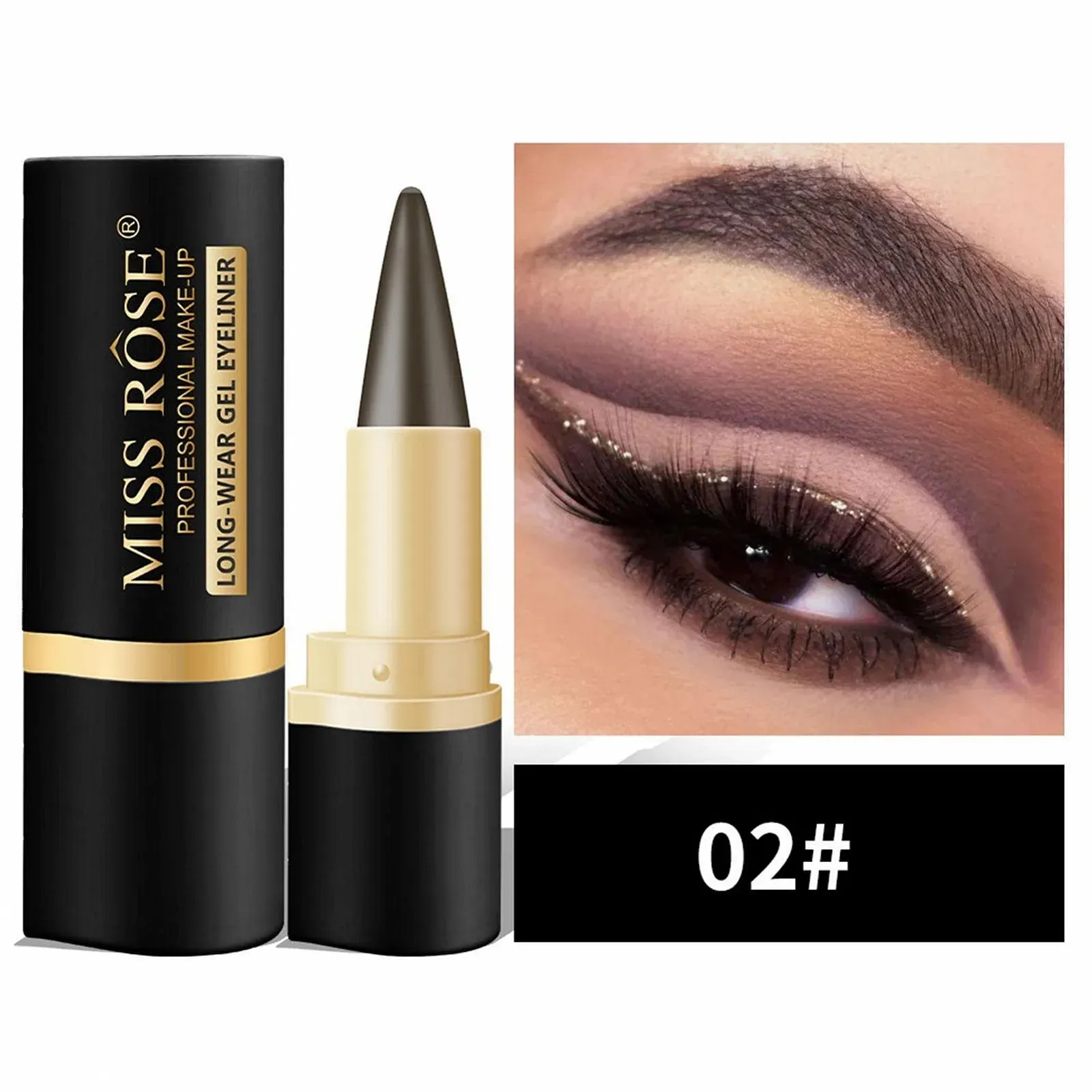 Подводка для глаз Niktule Matte Quick-Drying, Твердая, Водостойкая, Выдвижная, Гелевая, фото №7