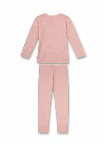 Пижама Sanetta Для девочек Длинная Розовая в горошек synthetic.ua - Фото 1