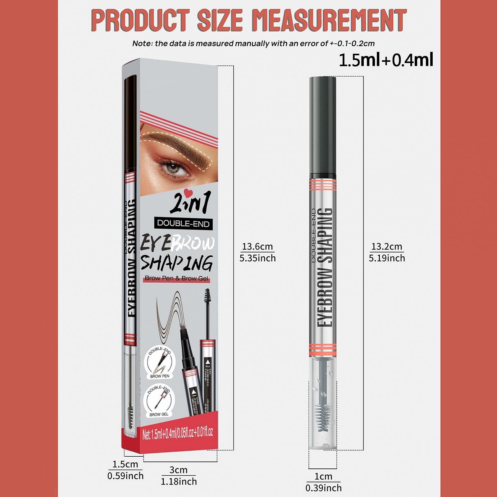 Карандаш + гель 2-в-1 Microblading 4 Micro Fork Tips Водонепроницаемый Несмазывающийся, фото №2