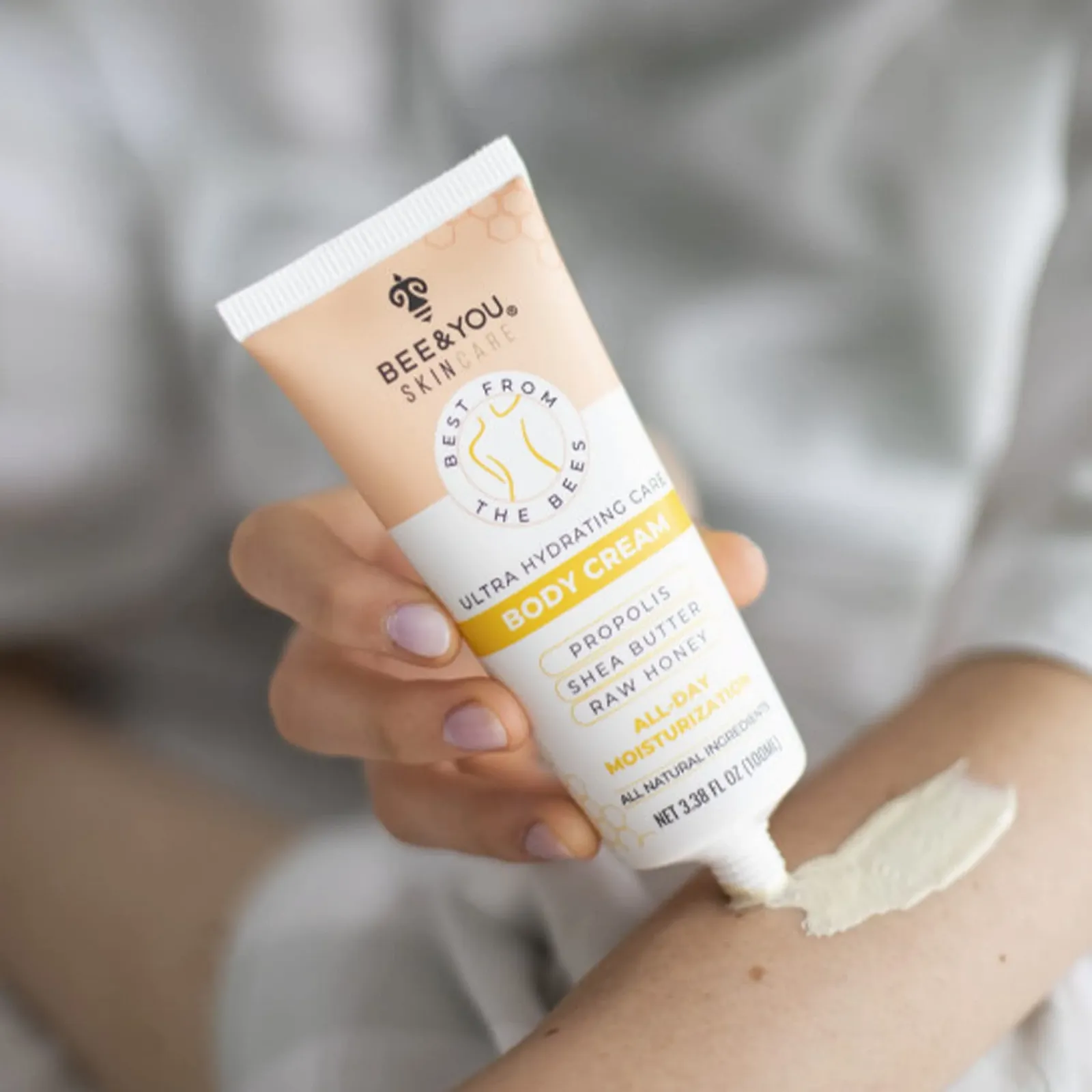 Крем для тіла BEE&YOU Натуральний з прополісом, вітаміном B5, фото №4