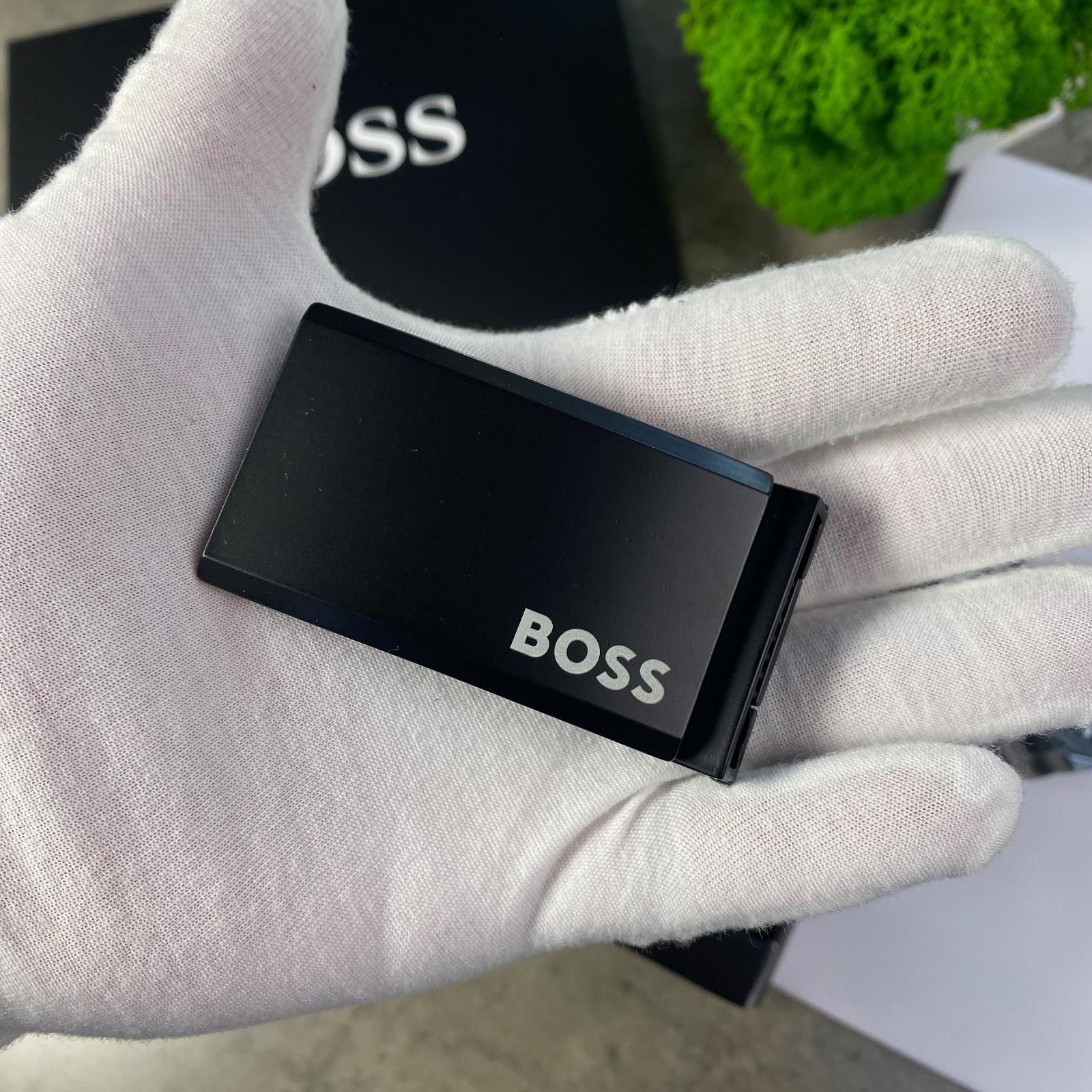 Подарунковий набір зі шкіряним ремнем Boss з двома змінними пряжками Босс, фото №6