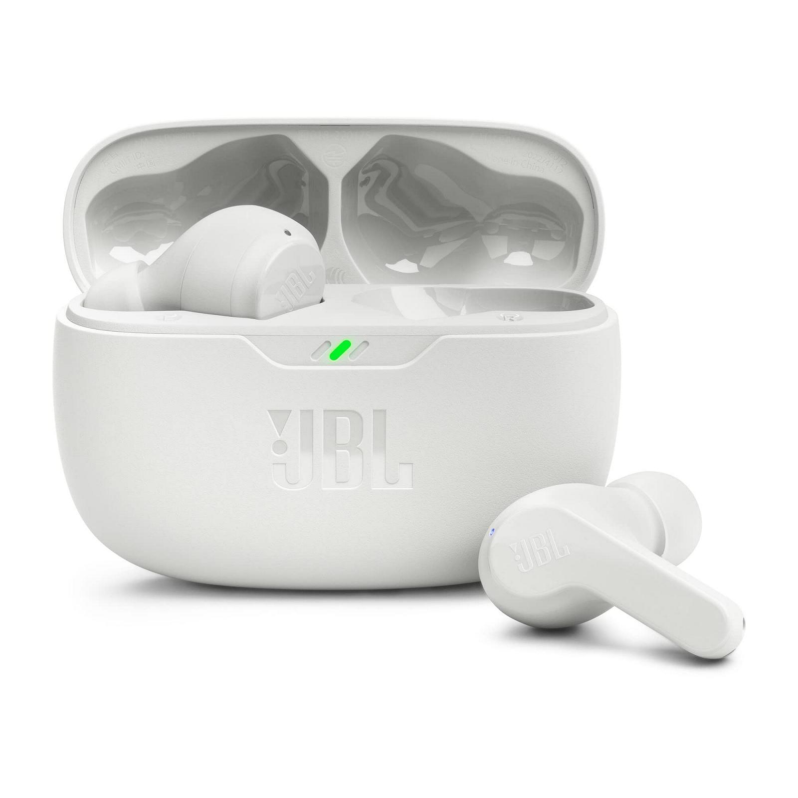 Наушники JBL Wave Beam беспроводные внутриканальные IP54 IPX2 водостойкие белый, фото №1