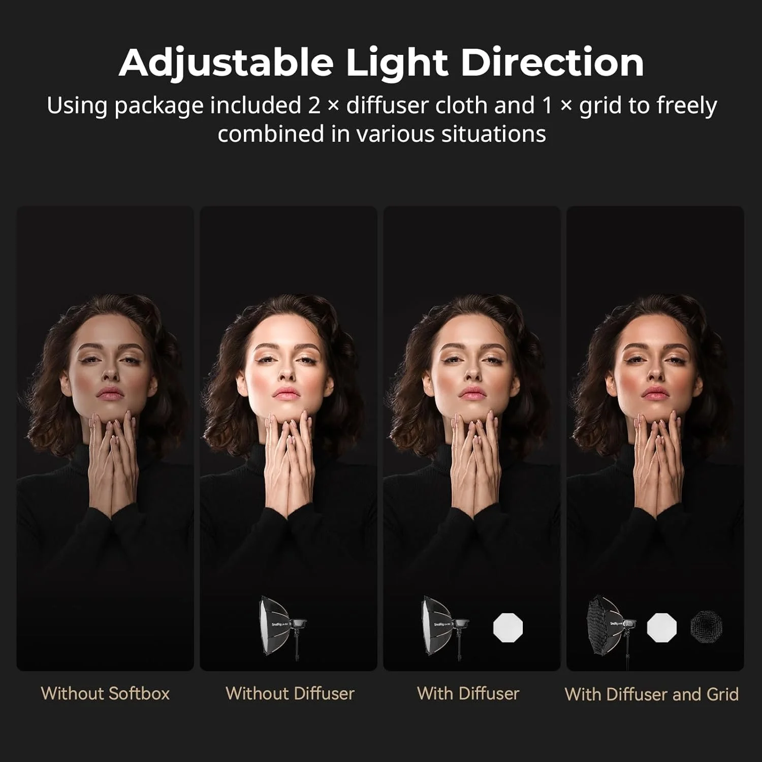 Софтбокс SmallRig LA-O90 90 см восьмиугольный Черный, фото №5 Софтбокс SmallRig LA-O90 90 см восьмиугольный Черный, фото №5