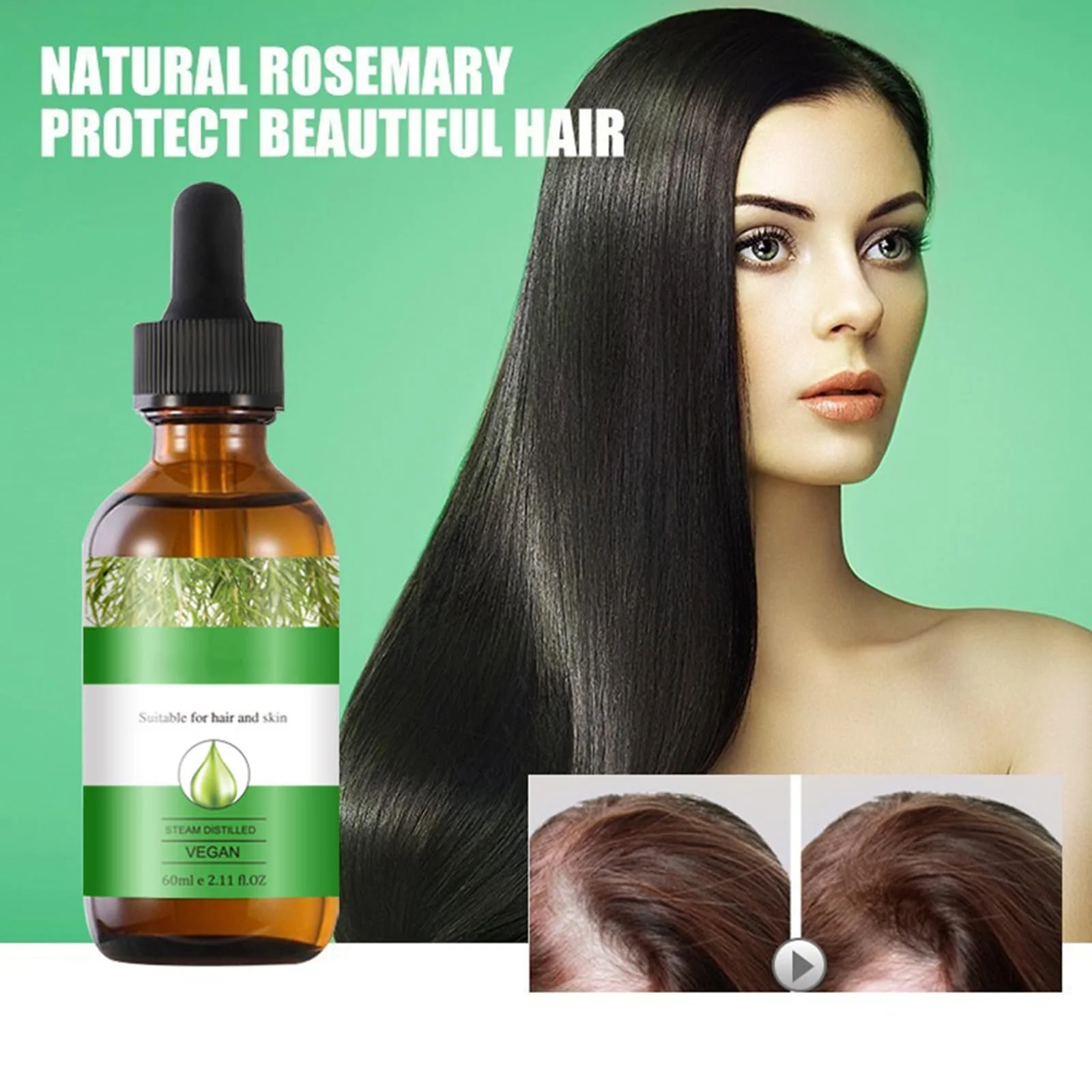 Олія для волосся Tkekruh Rosemary, 60 мл, Олія для росту волосся, фото №4 Олія для волосся Tkekruh Rosemary, 60 мл, Олія для росту волосся, фото №4