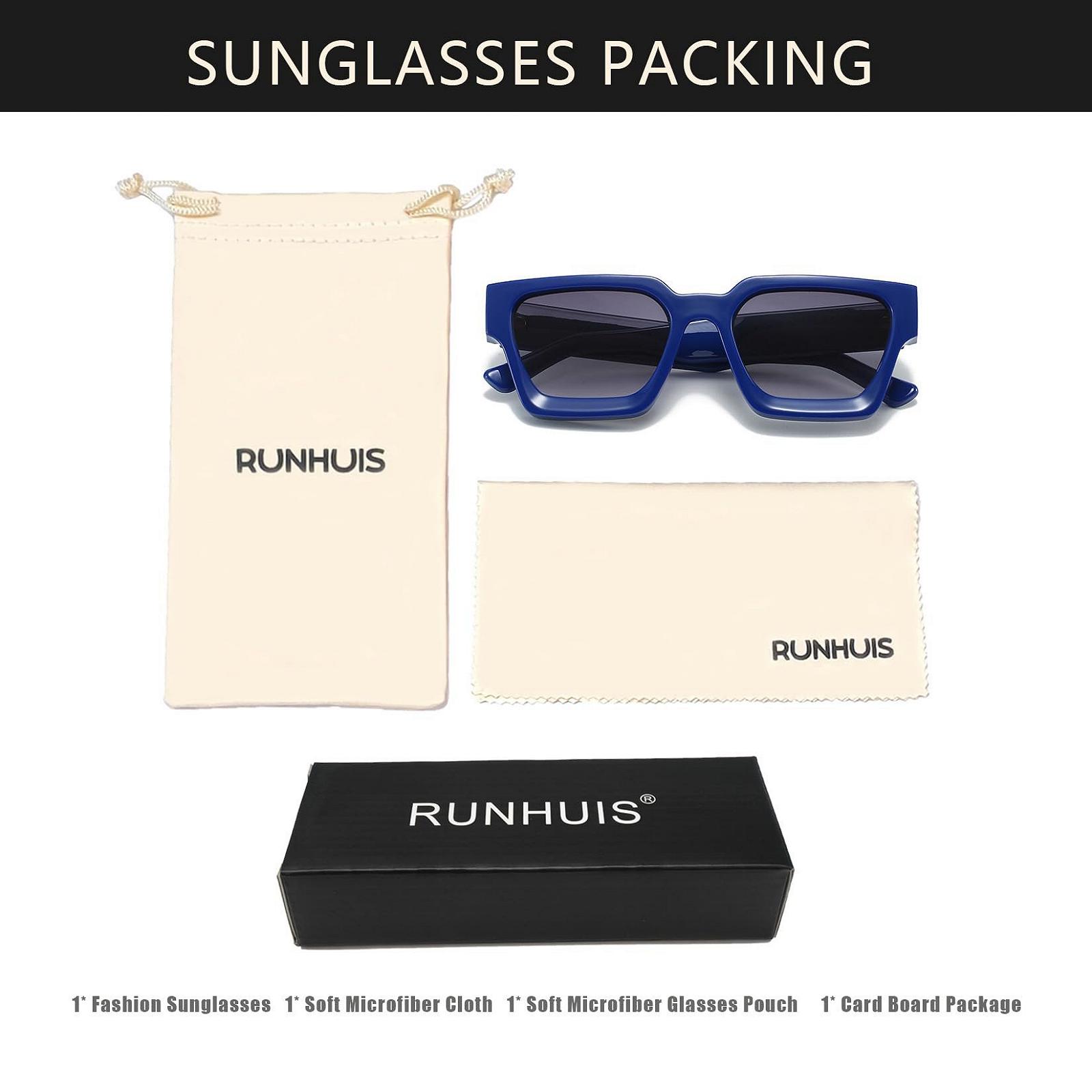 Солнцезащитные очки Прямоугольные RUNHUIS Ретро, фото №6