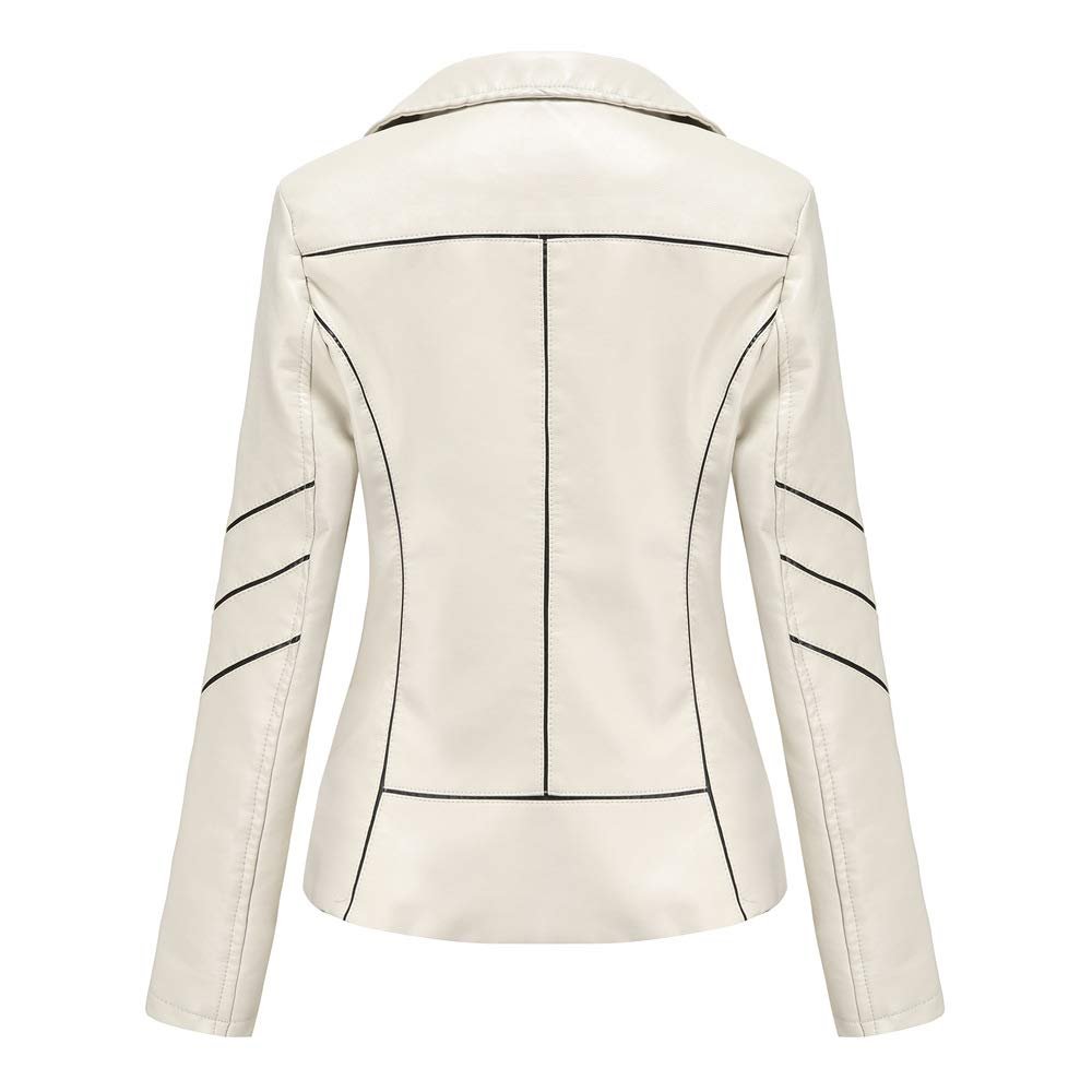 Кожаная Куртка DISSA Slim Short C256N, искусственная кожа, с лацканами, на молнии, мотоциклетная, для весны и осени, фото №2