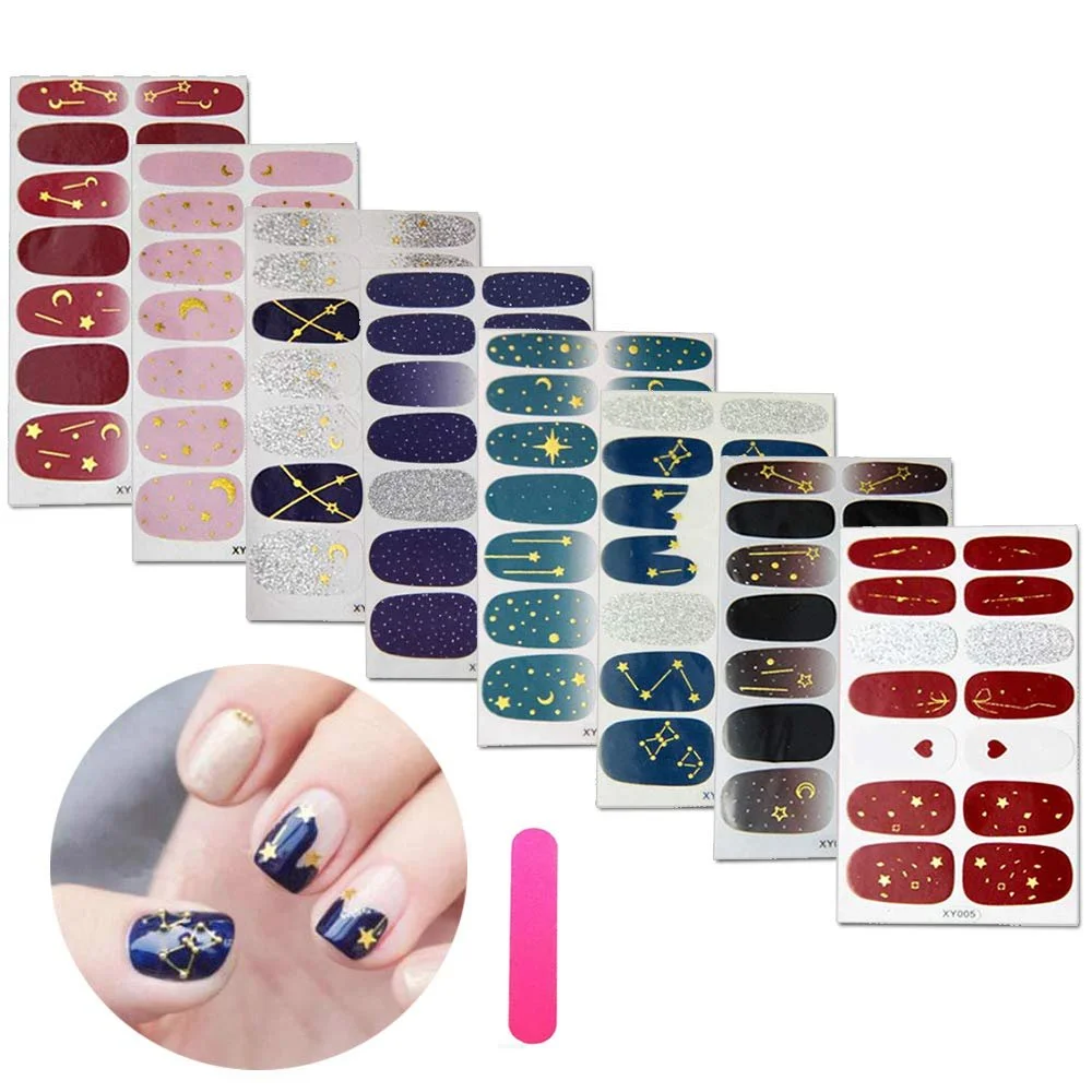 Наклейки для нігтів MWOOT 8 аркушів (112 шт.) Self-Adhesive, фото №1 Наклейки для нігтів MWOOT 8 аркушів (112 шт.) Self-Adhesive, фото №1
