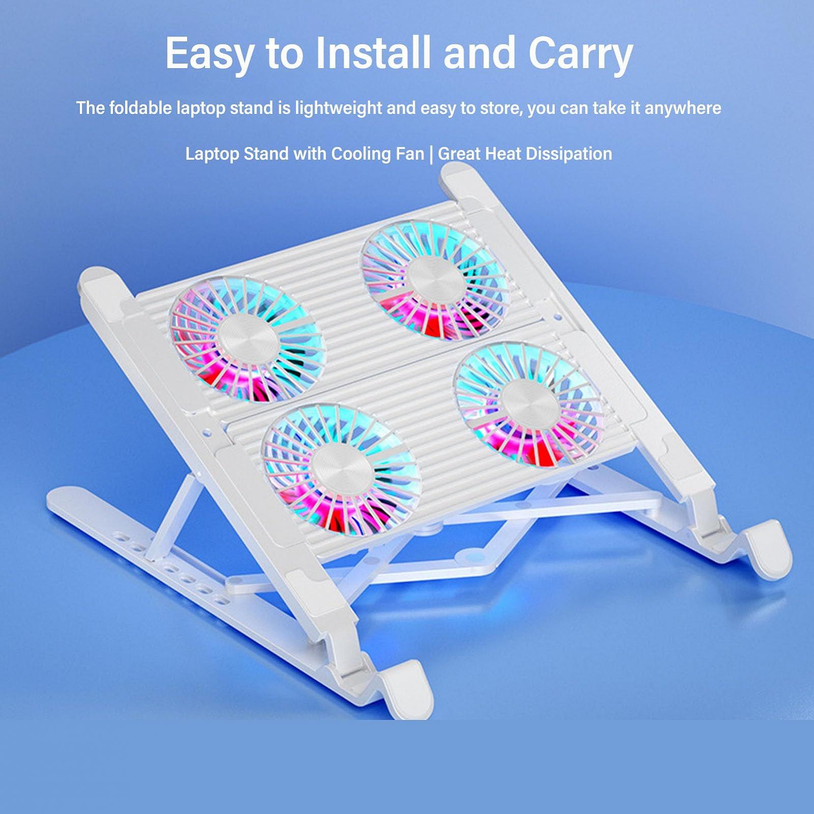 Универсальная Подставка для Ноутбука из Алюминиевого Сплава с Регулируемым Вентилятором Охлаждения, фото №9 Универсальная Подставка для Ноутбука из Алюминиевого Сплава с Регулируемым Вентилятором Охлаждения, фото №9