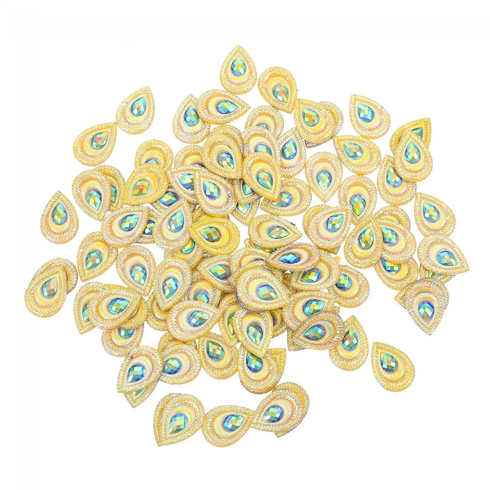 Набор Стразы Lurrose Набор 1 Капли из смолы в форме павлина для модных аксессуаров, фото №1