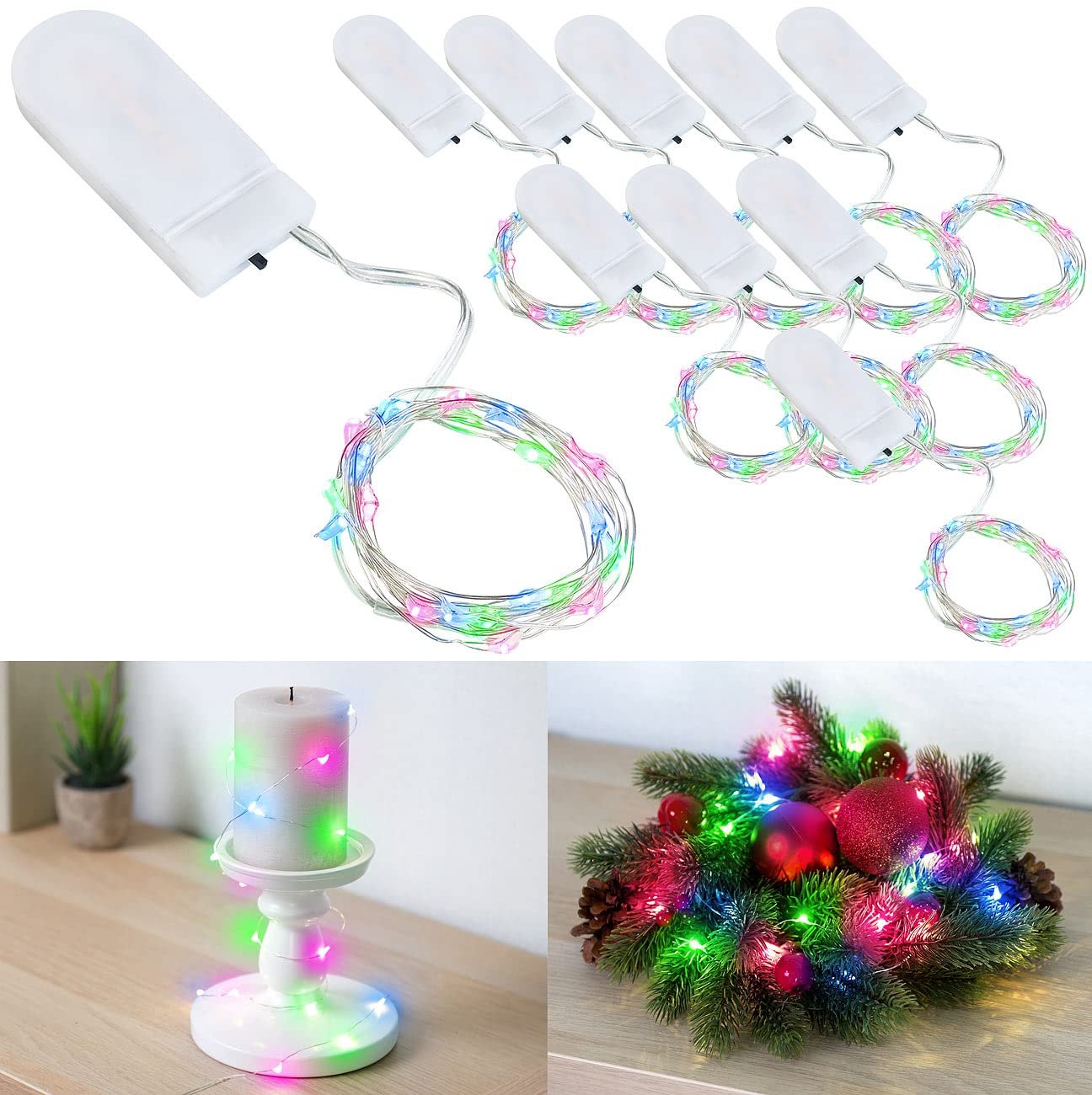 Гірлянда Lunartec 10 шт. Micro LEDs 24 1,2 м IPX4 RGB, фото №2